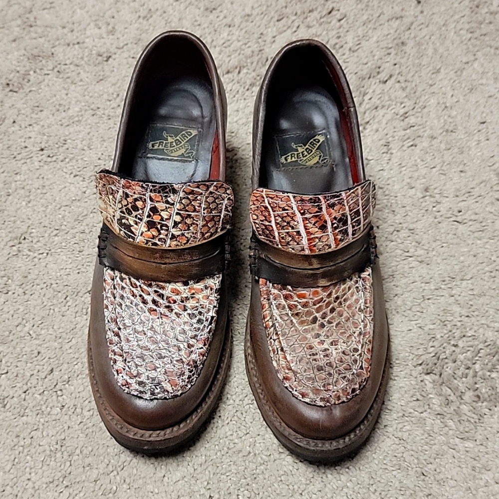 Freebird by Steven Pink and Brown Mules with Textured Design